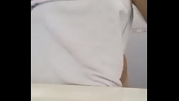 hidden cam: leaked home video of college girl in the bathroom with big tits.