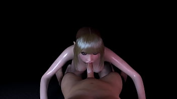 Un bel pompino biondo al buio | Porno 3D