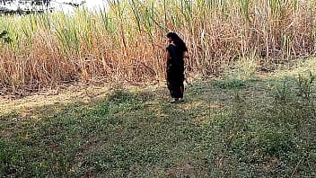 Komal was about to urinate and burn the sugarcane of her field