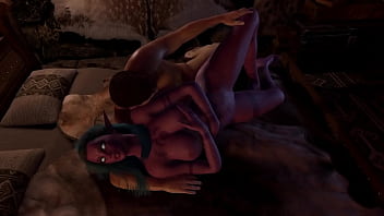 Hot Purple Elf Scoop her ass in a cabin in Northern Skyrim | 3D Porn