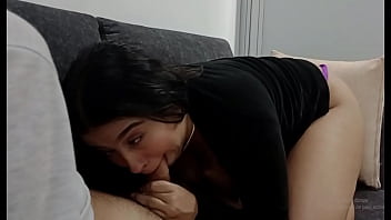 The young woman turned out to be very horny, she offers to suck my dick and puts her pussy in my mouth so that she suckles it and penetrates it
