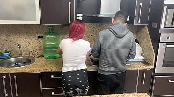 My Husband's Friend Grabs My Ass When I'm Cooking Next To My Husband Who Doesn't Know That His Friend Treats Me Like A Slut NTR
