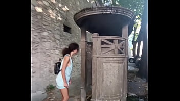 I pee outside in a medieval toilet