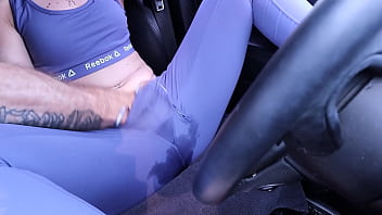 Stepmom SQUIRTING EVERYWHERE in the car before a Workout
