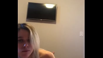 Petite white girl Playboy paradise Becki from toronto sucking asian cock blowjob