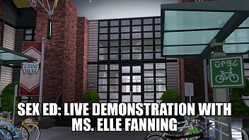 エル・ファニングがライブデモンストレーションを行う