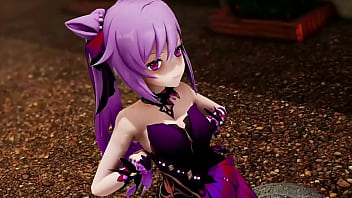 Keqing Genshin Impact Undress Dance and Street Sex at Night Hentai Creampie MMD 3D Purple Hair Color Edit Smixix