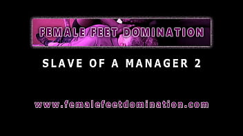 Dominant and lesbian manager foot smelling and foot domination - Trailer