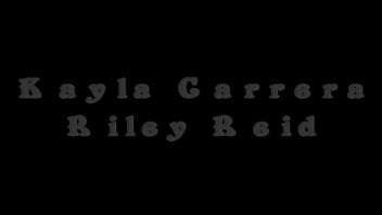 Brunette Lesbians Riley Reid And Kayla Carrera Use A Vibrator On Each Other