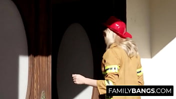 FamilyBangs.com ⭐ Lucky Stud Fuck a Tiny Blonde Firefighter Inspector, James Deen, Iris Rose