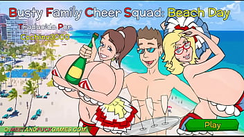 Busty Family Cheer Squad: Beach Day en Español