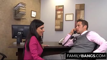 FamilyBangs.com ⭐ Business Stepaunt Helping her Stepnephew to Make a Sell on the Phone, Jessica Jaymes, Johnny Castle