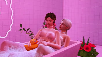 stepmom and stepdaughter staged a hard anal gangbang with futanari mistresses sims me hentai animation