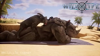 Djablo rides rhino's juicy ass on the nude beach- Wild Life