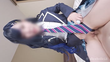 Japanese JK school uniforrm raw sex creampie