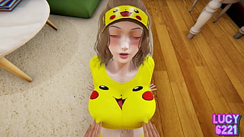 Eu peguei o Pikachu elástico macio