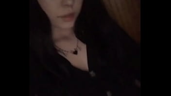 Cute Goth Egirl Fucks Herself in the Dark Snapchat Clips
