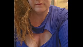 Blue outfit today for this redhead bbw