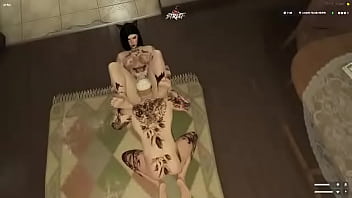 Young boy fucking and sucking hot Gothic pussy in Gta rp