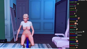 stupid streamer forgot to turn off the stream to have hard anal sex with toys sims me hentai