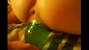 Kirstin fucks bottle and double fisted