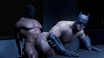 She satisfies herself with a masked muscular man