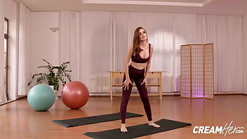 Beautyful Mina fucks with yoga teacher
