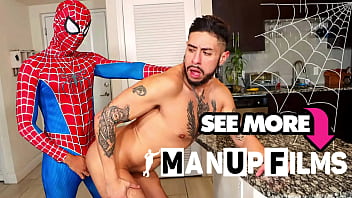 Spiderman fucks the Burgler at ManUpFilms