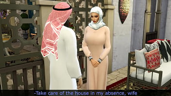 امرأة عربية تخون زوجها مع رجل عربي وسيم. النسخة التجريبية.