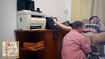 Office domination. Boss fucks secretary to pussy and mouth. Blowjob in office Compilation L 3