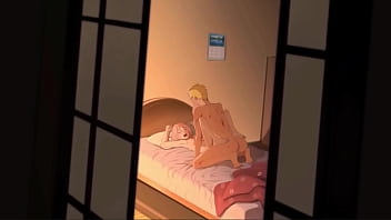 Наруто посетил Сакуру, и это закончилось страстным жестким сексом - анимация без цензуры