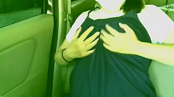 A married woman feels disgusted as she plays with her pussy in a car parked in a shop's parking lot.：The full video is→https://www.xvideos.red/channels/aika-frau