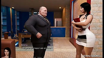 Anna excitante escena de sexo de afecto - Secretaria sumisa hace lo que le dijo su jefe - polla de hombre gordo
