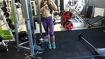 Almost caught in gym during squirting