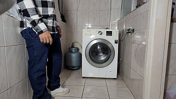 Fuck me Daddy! We were caught. I sent my Stepdaughter to do laundry and she teased me. My wife didn't like it