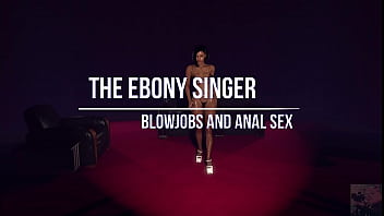 the sexy ebony singer oral and anal hard sex