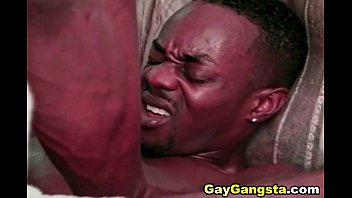 Two Black Gay Gangsta do Anal Fucking on Couch